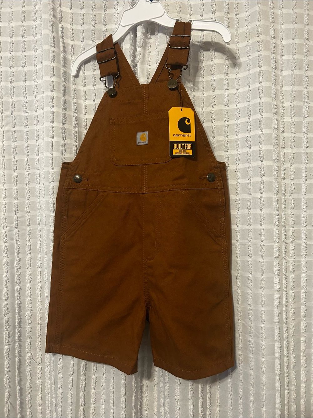 Carhartt Kids 4T Brown Short Duck Overalls